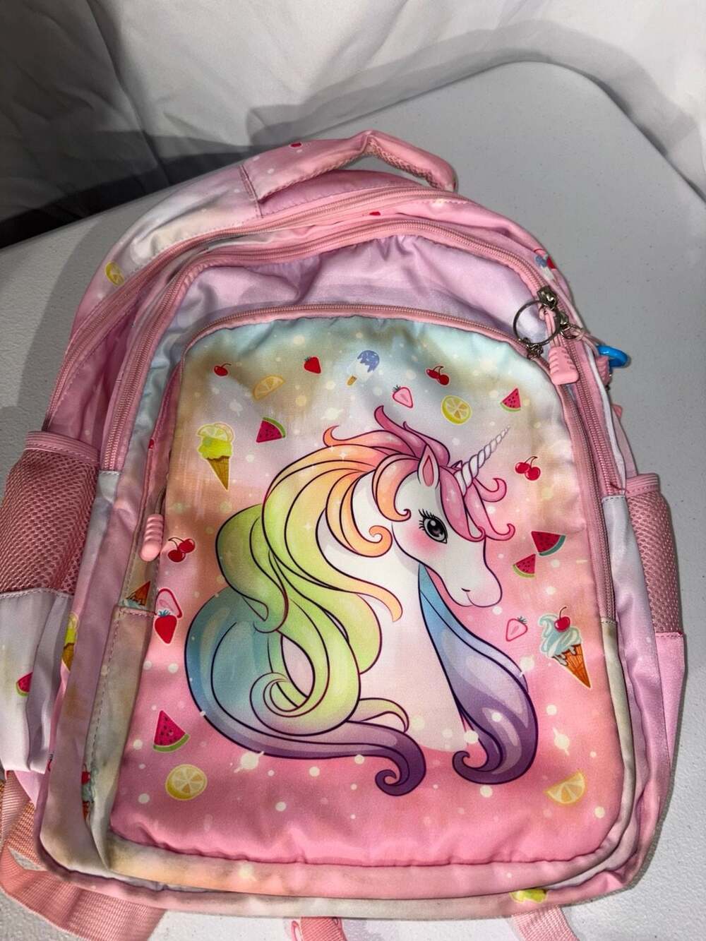 WZLVO 3PCS Unicorn Backpack for Girls, 16" Kids Sequin School Bookbag and Lunch